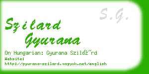 szilard gyurana business card
